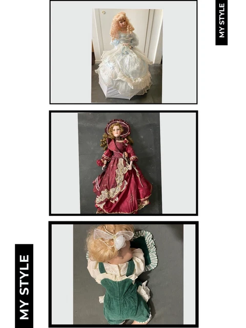 1495. LE BAMBOLE DI JAGO PORCELLANA BISCUIT D'EPOCA FATTE A MANO H